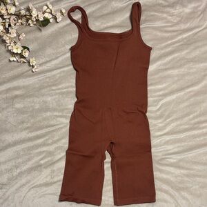 ribbed sleeveless jumpsuit